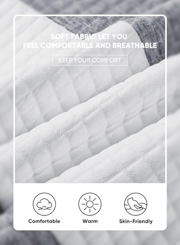 Mens Hooded Sweatshirt Lightweight Waffle Casual Long Sleeve Drawstring Color Block Knit Pullover with Kanga Pocket